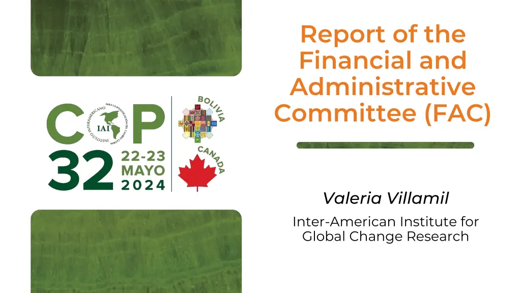 report of the financial and administrative