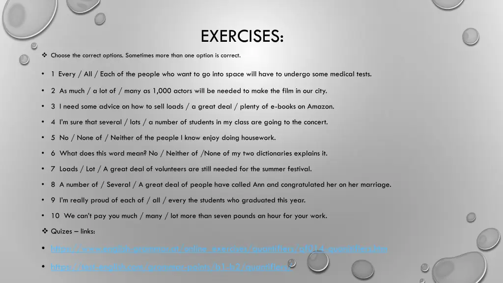 exercises