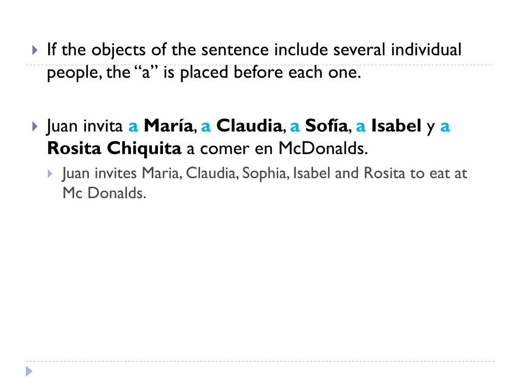 if the objects of the sentence include several