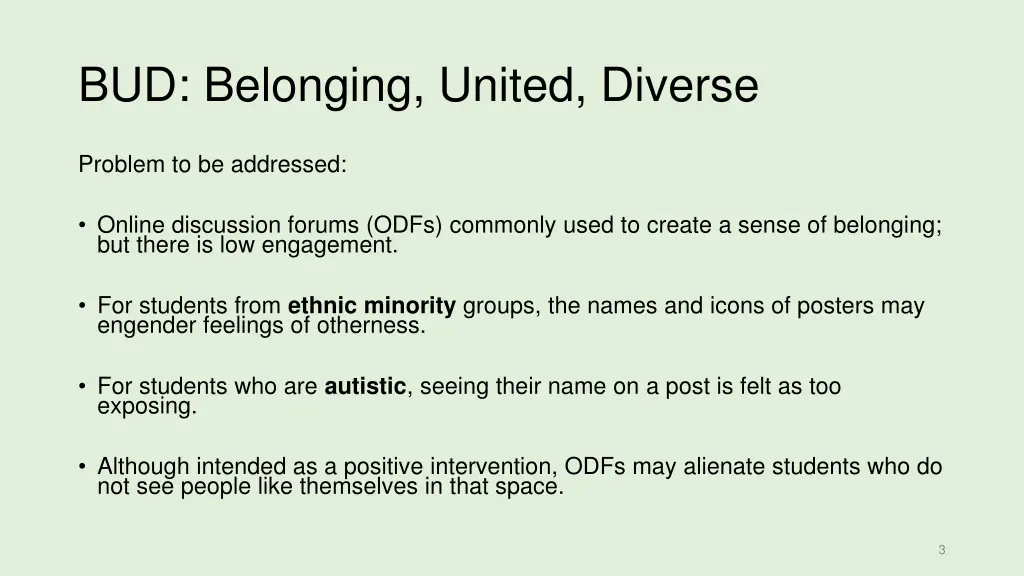 bud belonging united diverse