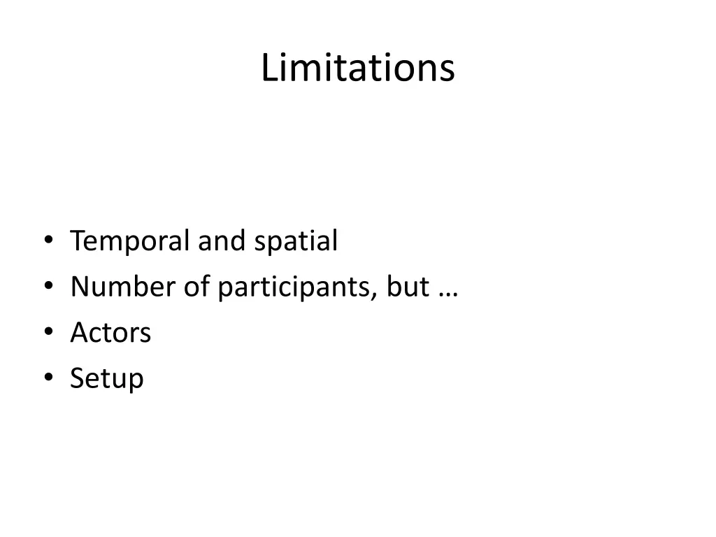 limitations