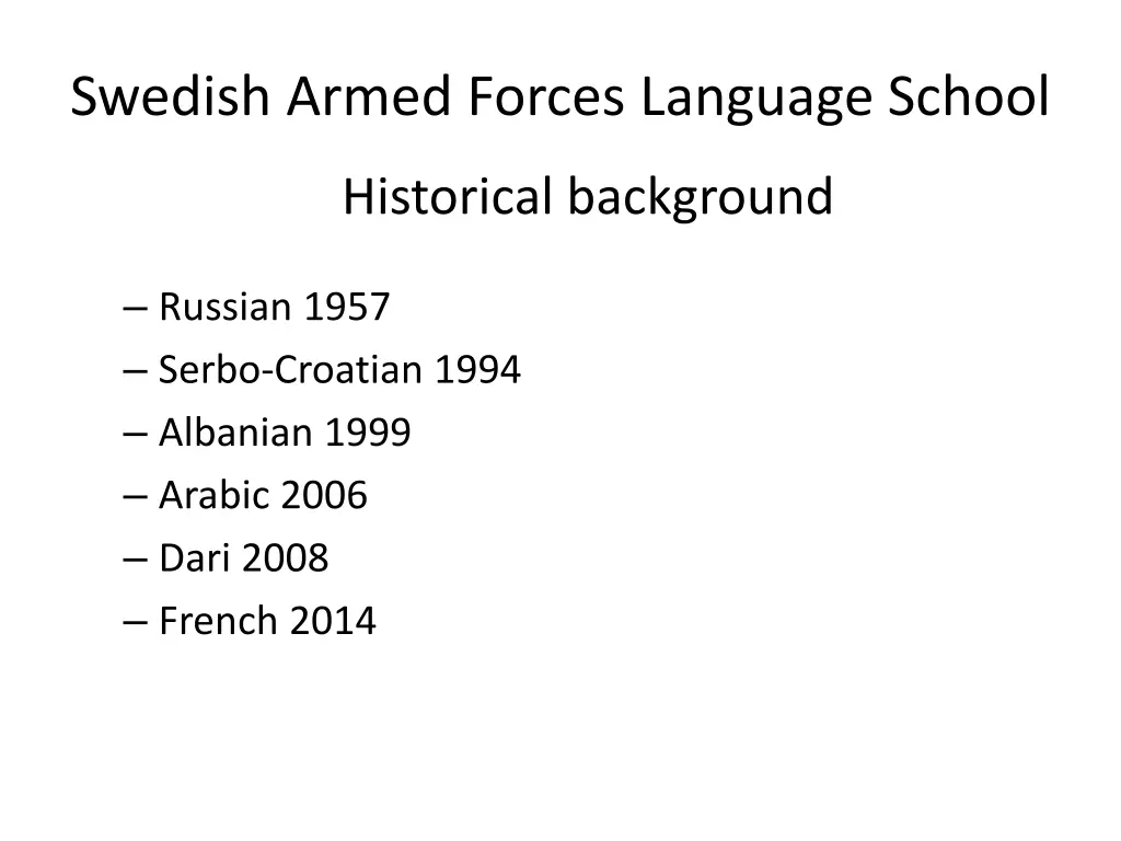 swedish armed forces language school