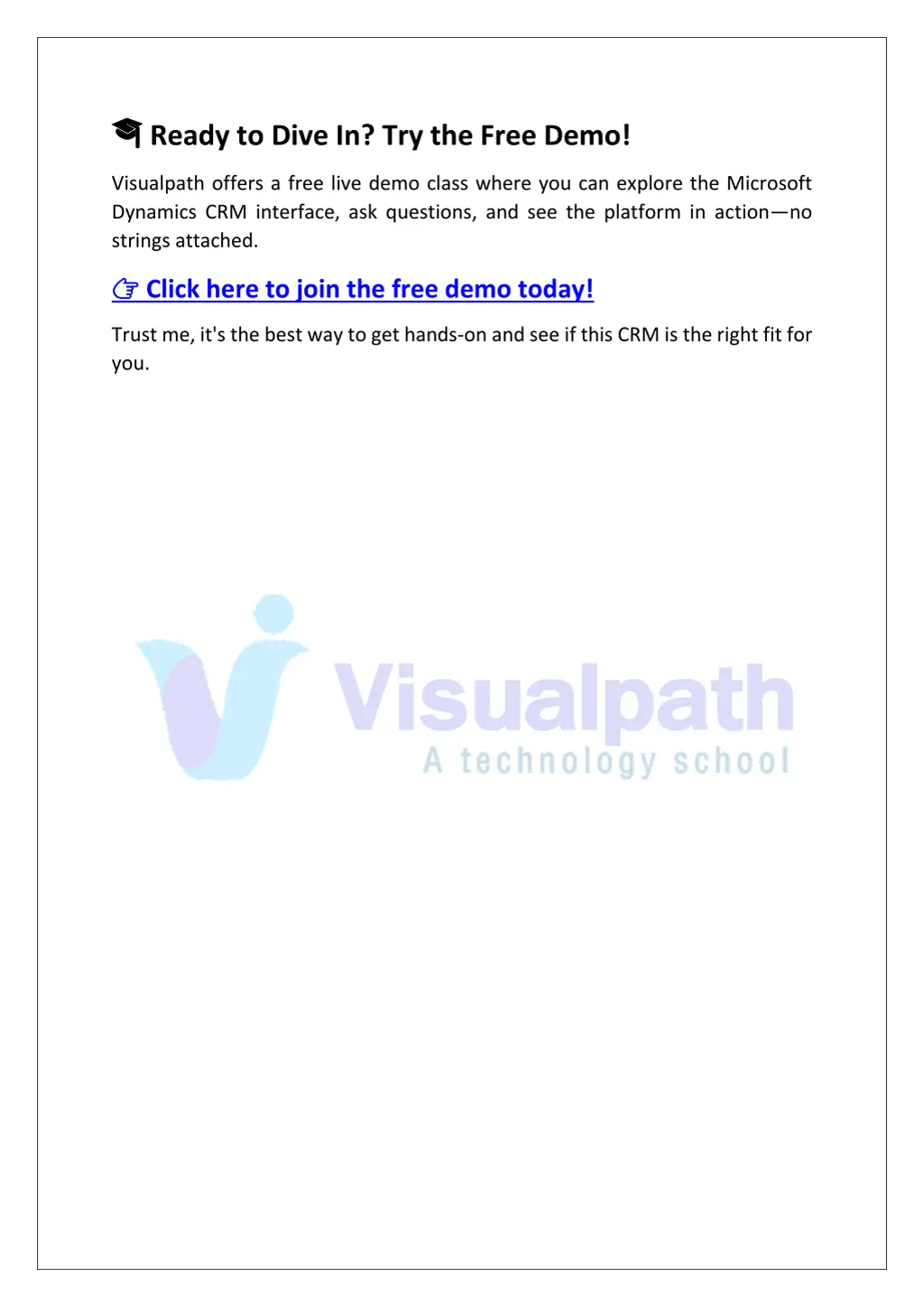ready to dive in try the free demo