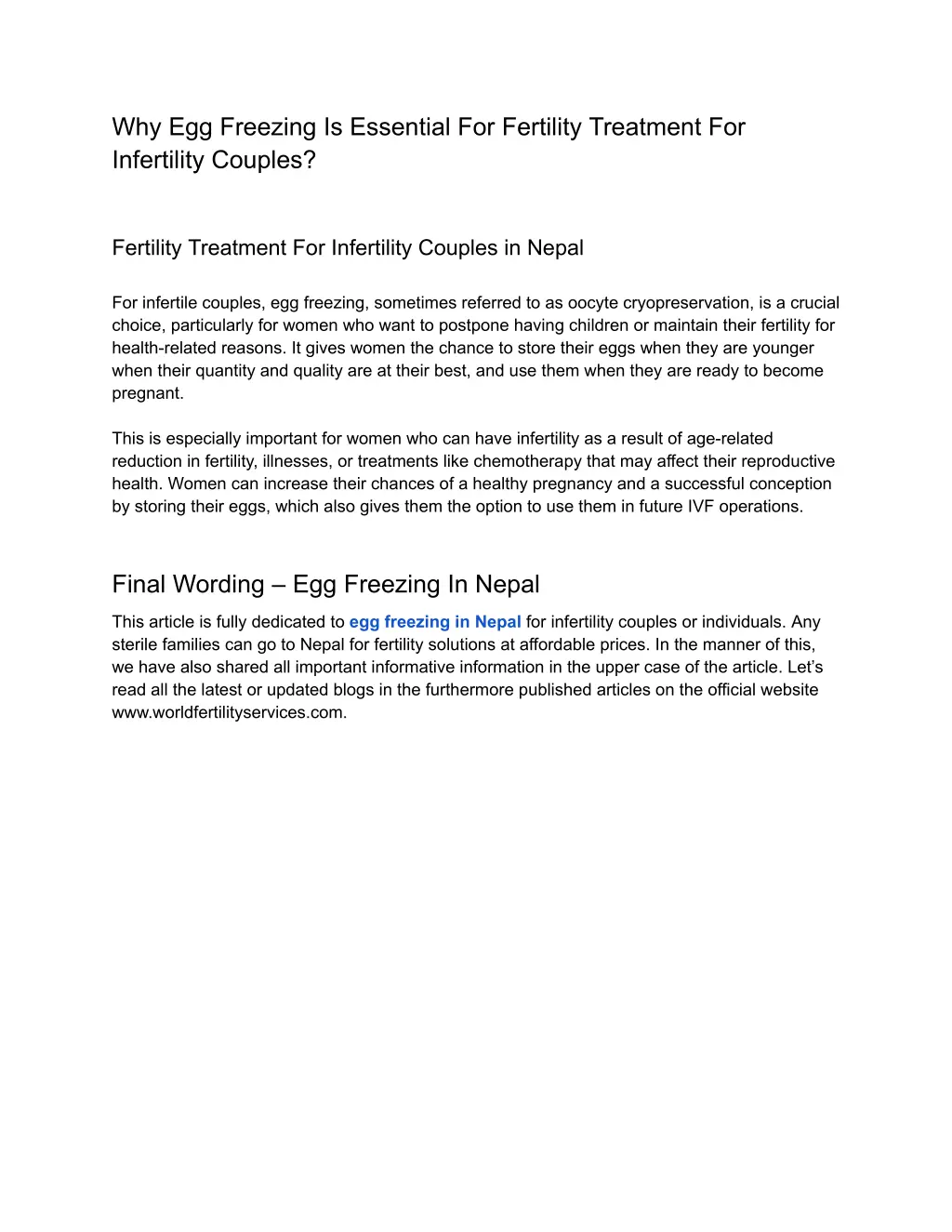 why egg freezing is essential for fertility