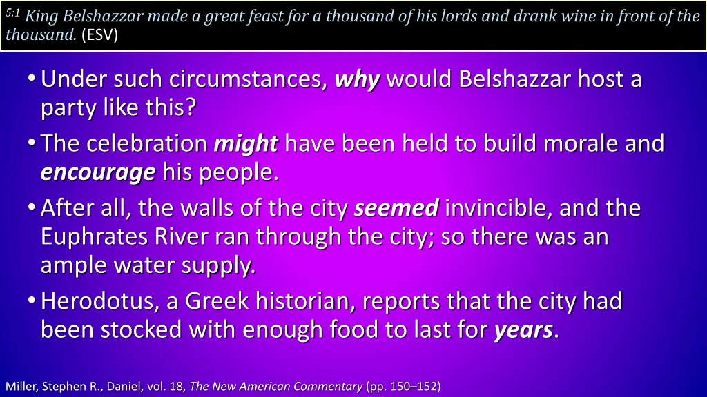 5 1 king belshazzar made a great feast 2