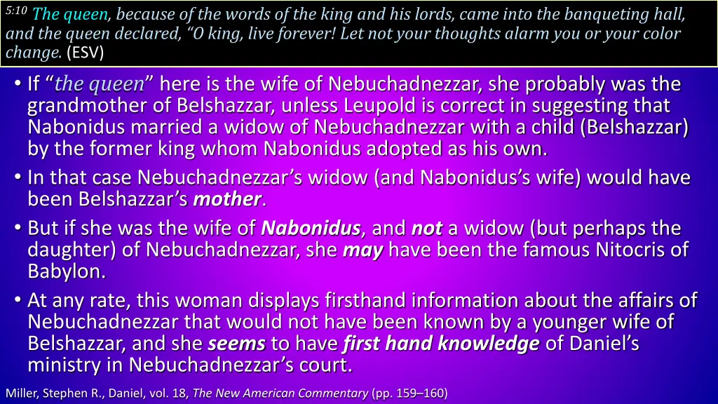 5 10 the queen because of the words of the king 1