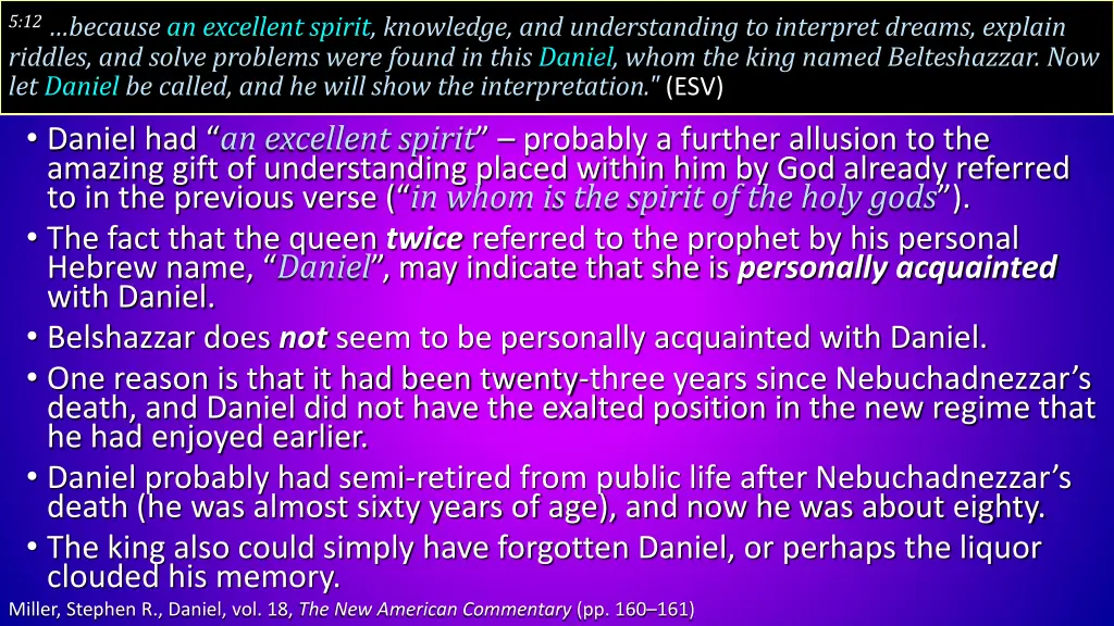 5 12 because an excellent spirit knowledge