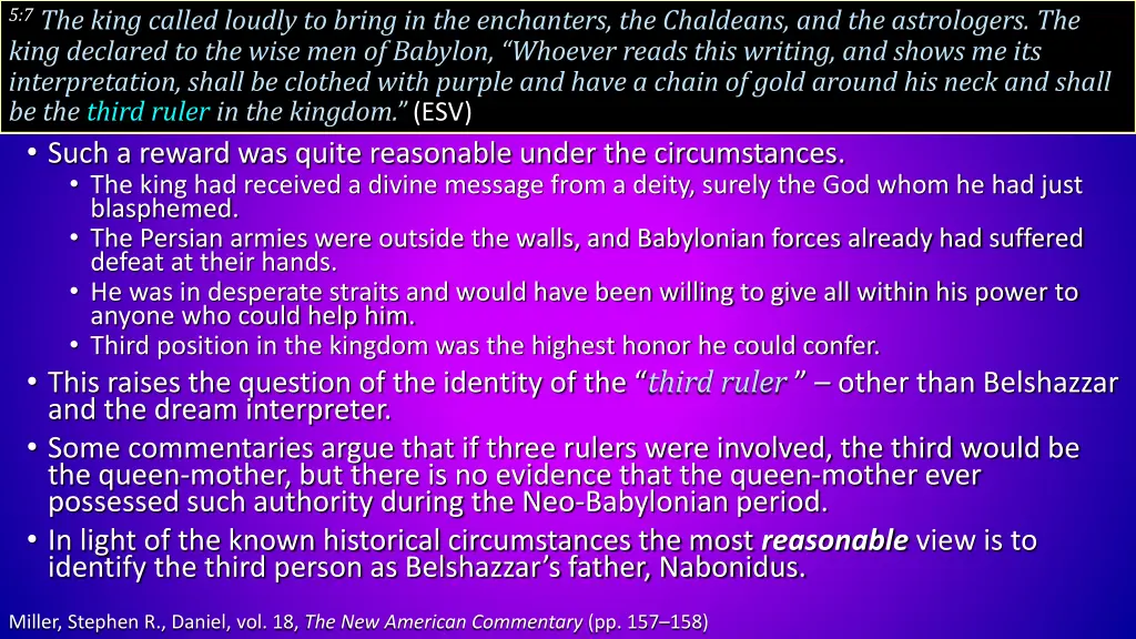 5 7 the king called loudly to bring 1