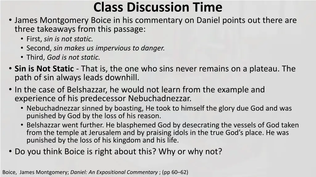 class discussion time 1