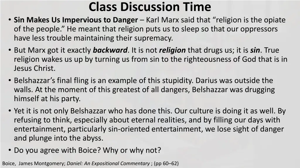 class discussion time 2