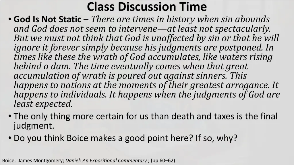 class discussion time 3