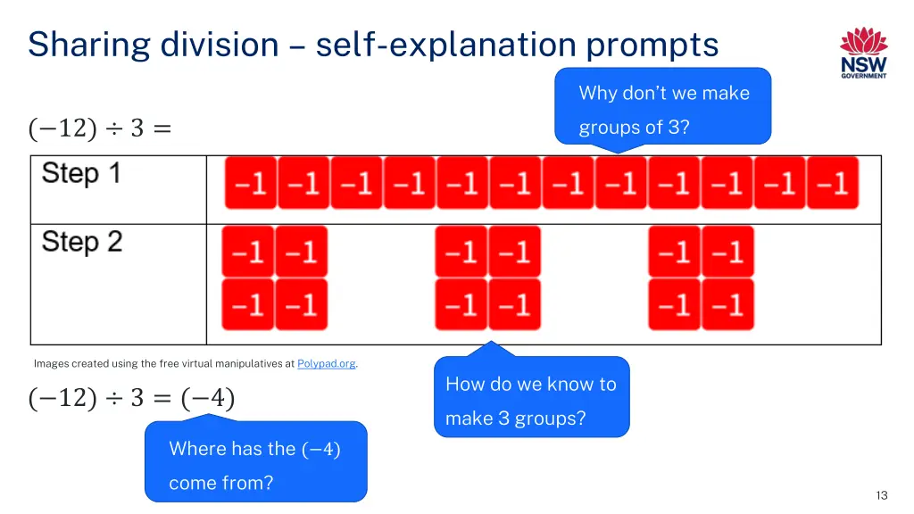 sharing division self explanation prompts