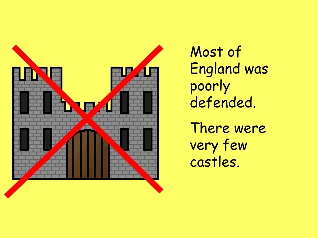 most of england was poorly defended there were