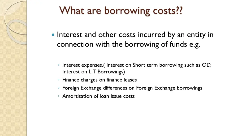 what are borrowing costs