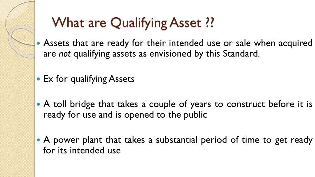 what are qualifying asset
