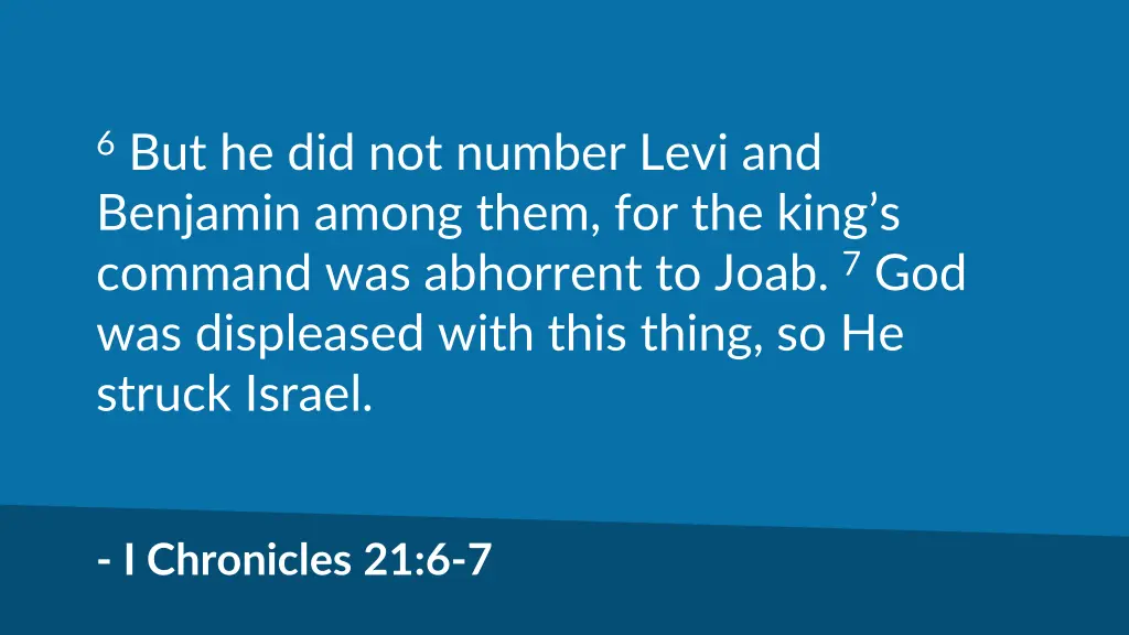6 but he did not number levi and benjamin among