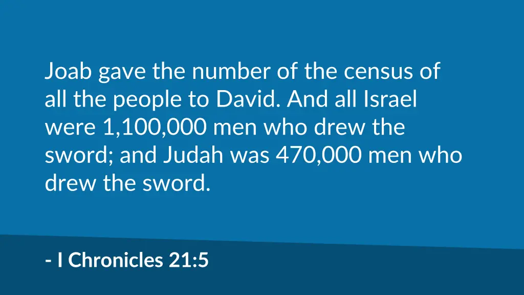 joab gave the number of the census