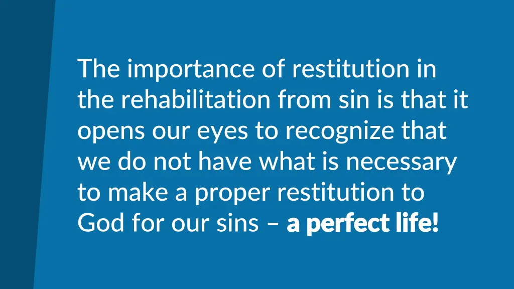 the importance of restitution