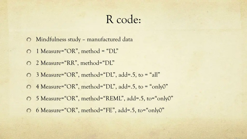 r code