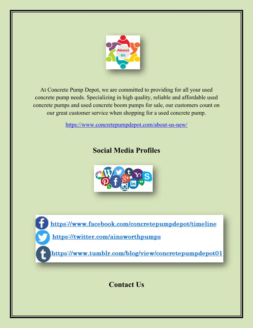 at concrete pump depot we are committed