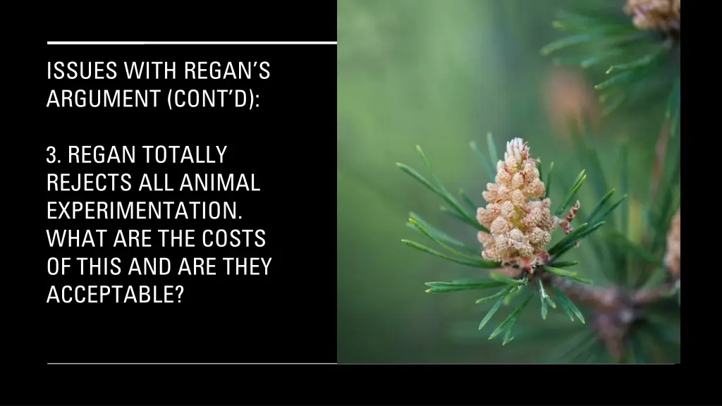 issues with regan s argument cont d 1