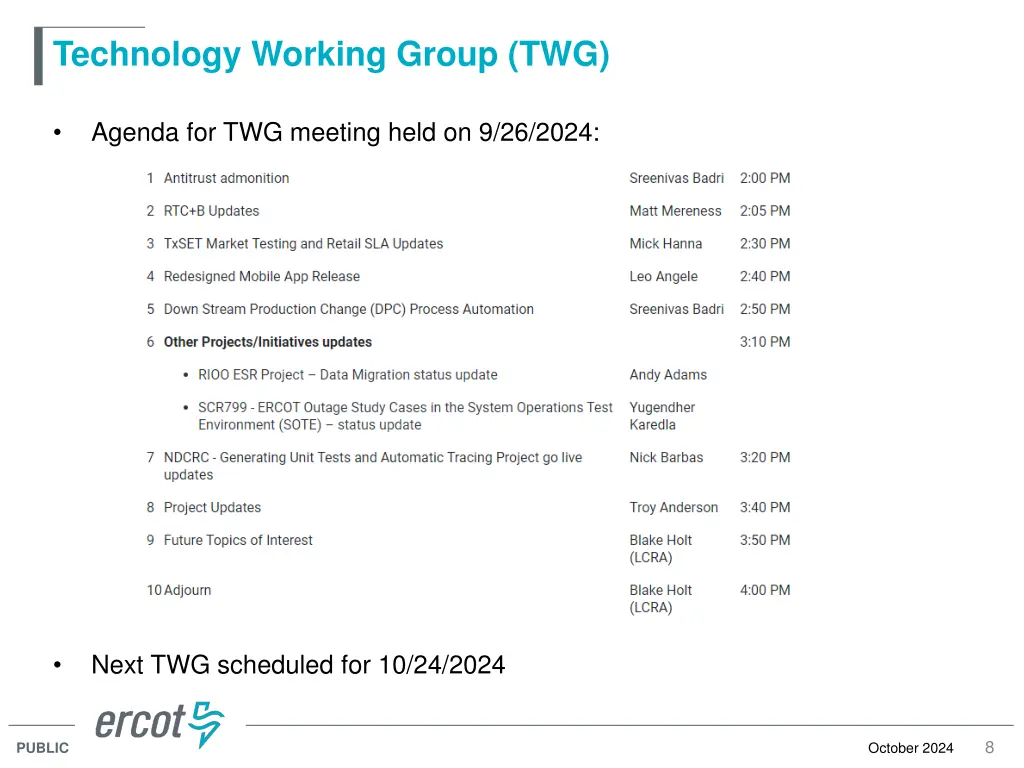 technology working group twg