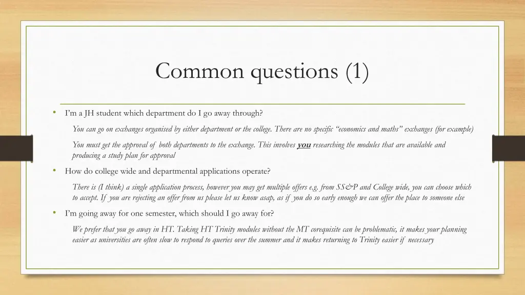 common questions 1