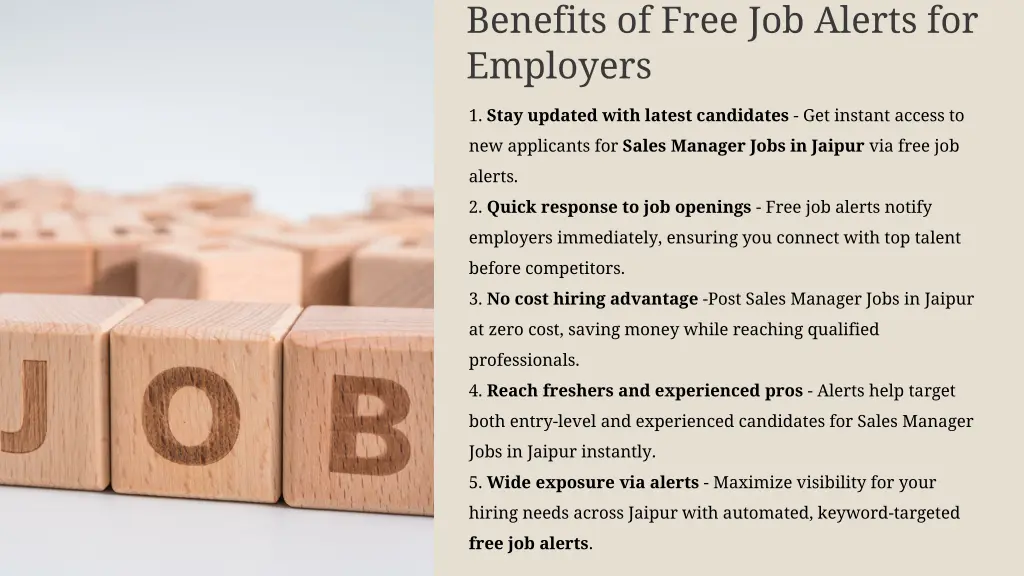benefits of free job alerts for employers