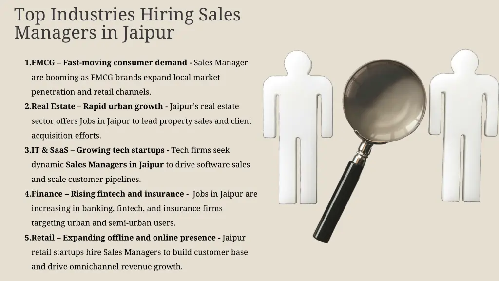 top industries hiring sales managers in jaipur
