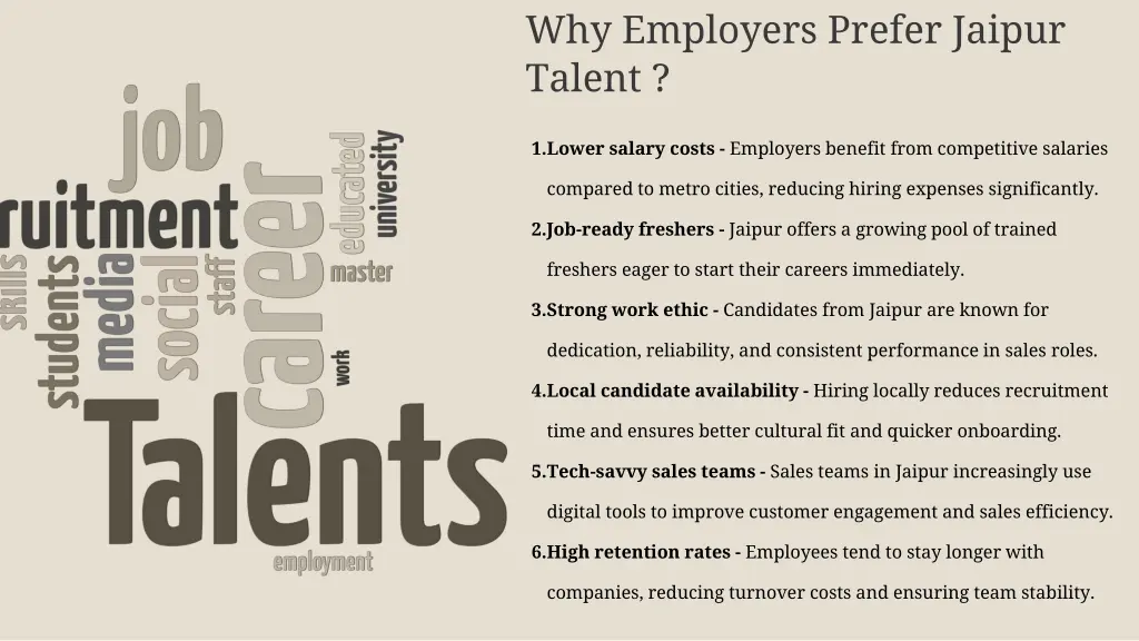 why employers prefer jaipur talent