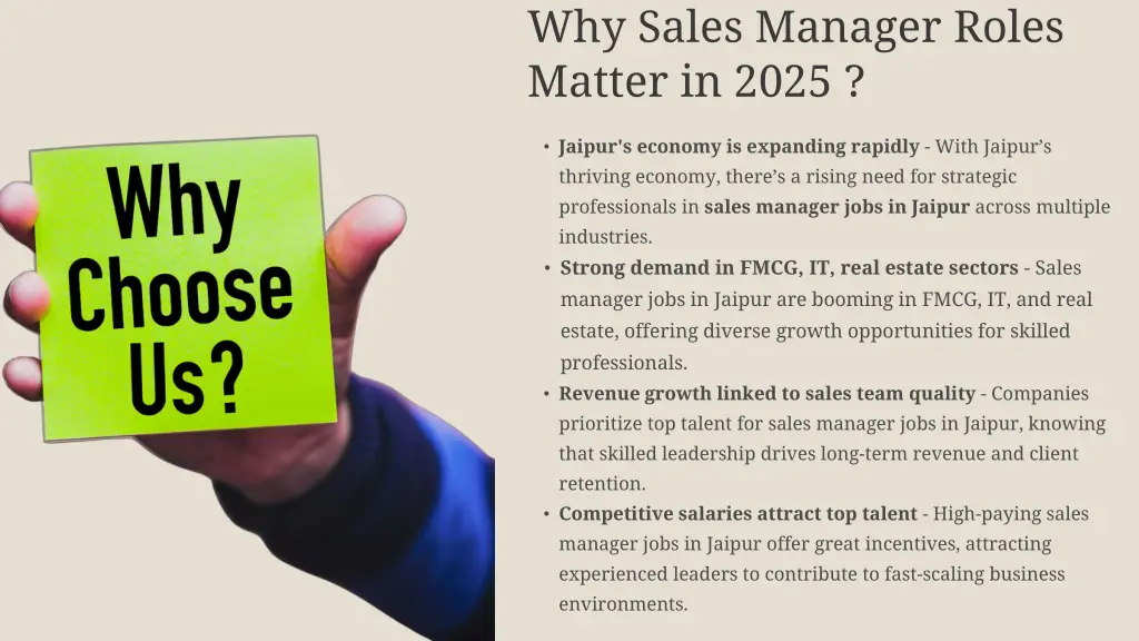 why sales manager roles matter in 2025