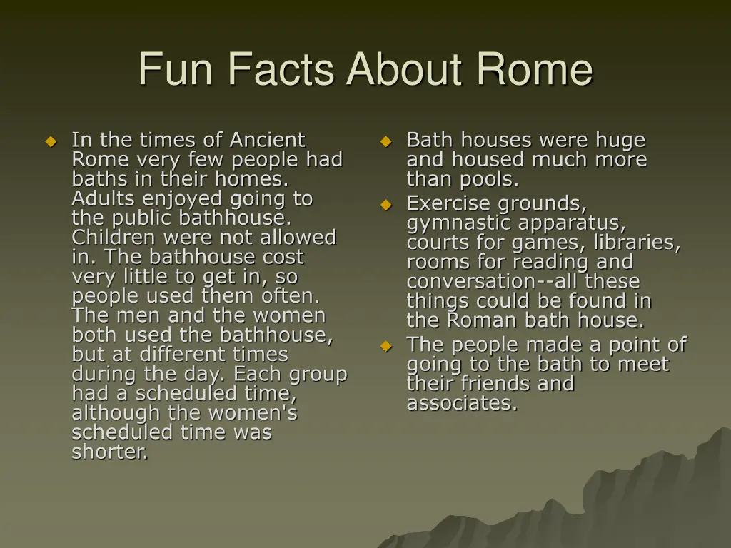 fun facts about rome 3