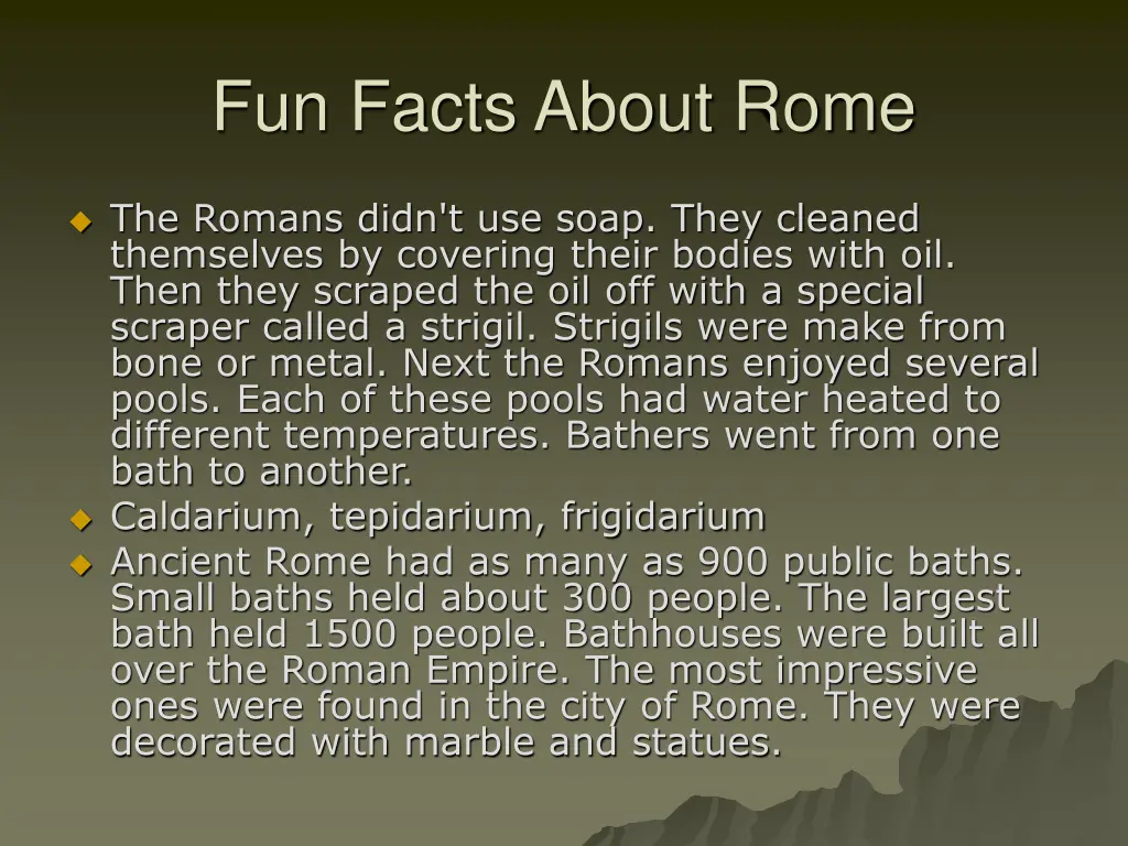 fun facts about rome 4