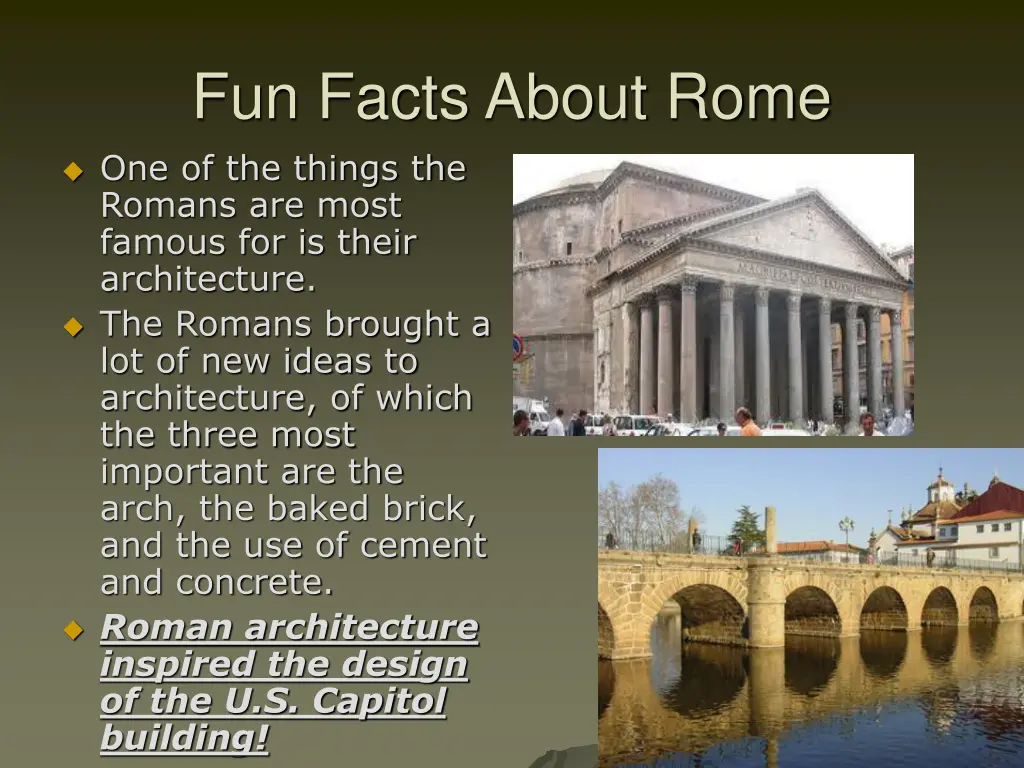 fun facts about rome