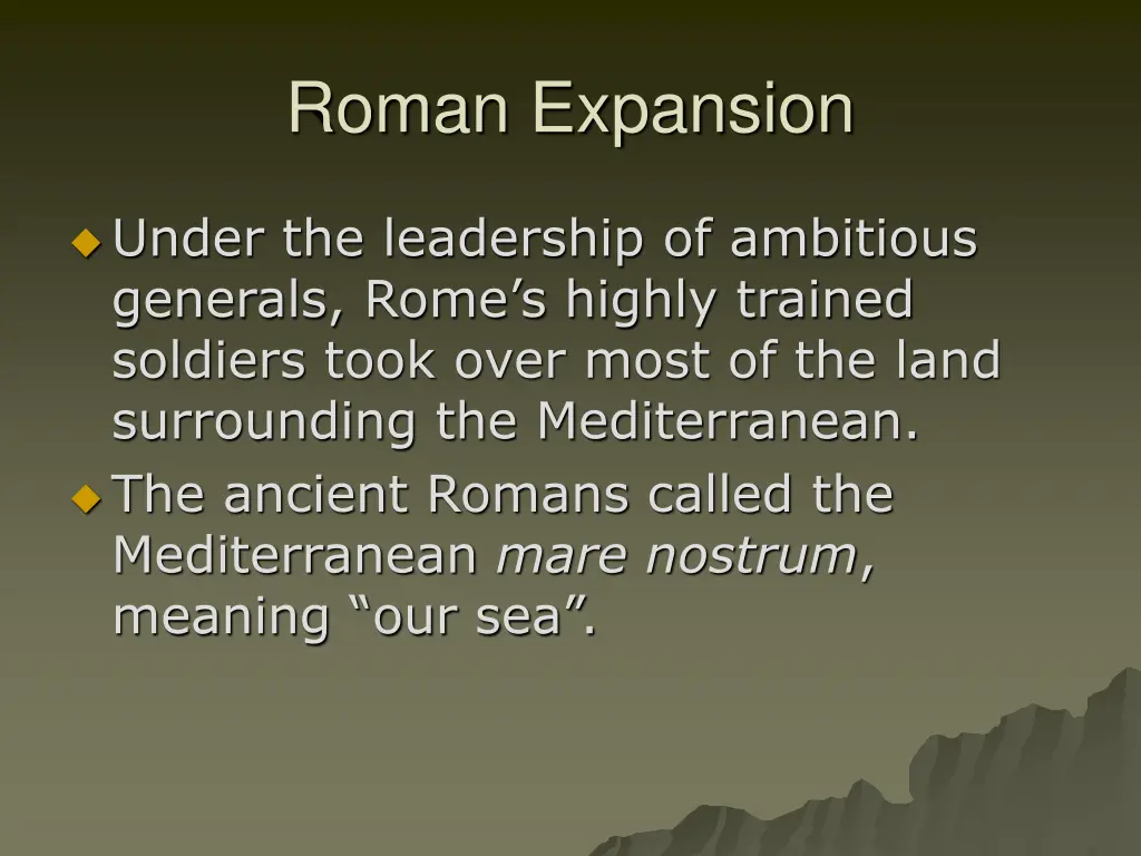 roman expansion