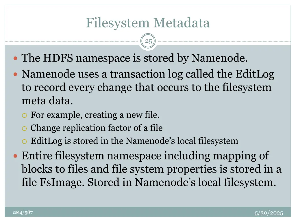filesystem metadata