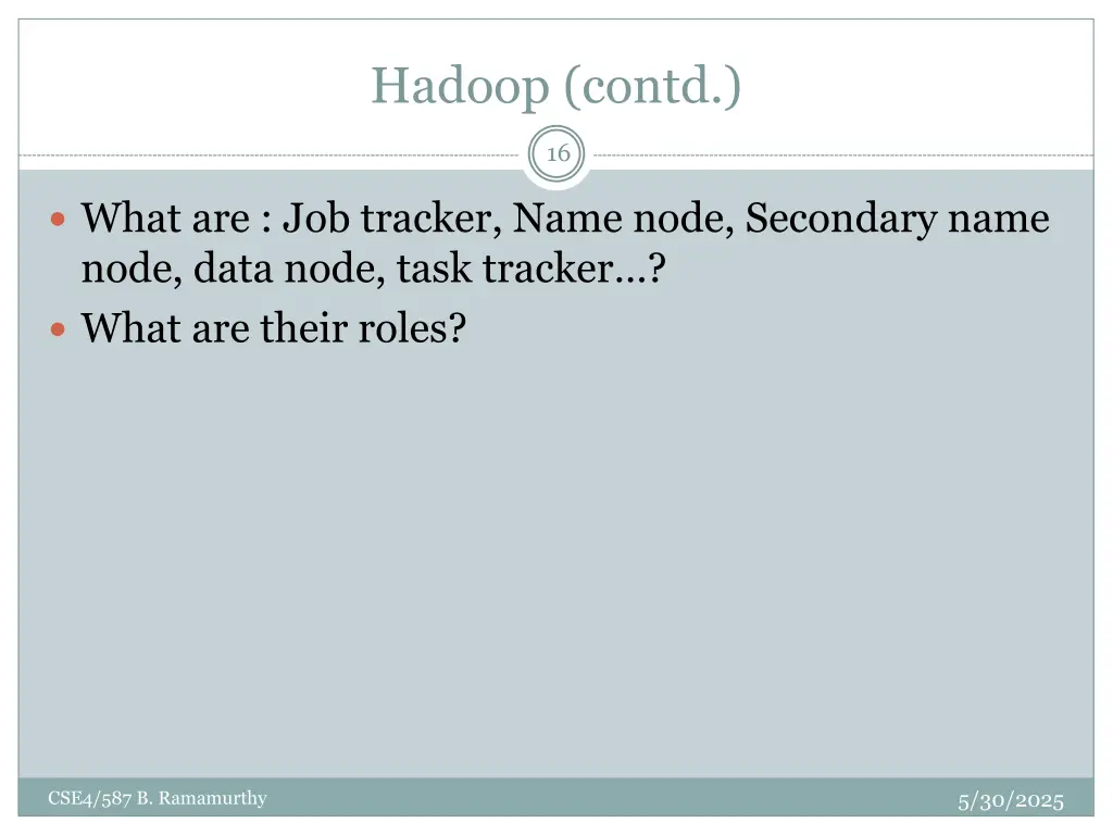 hadoop contd