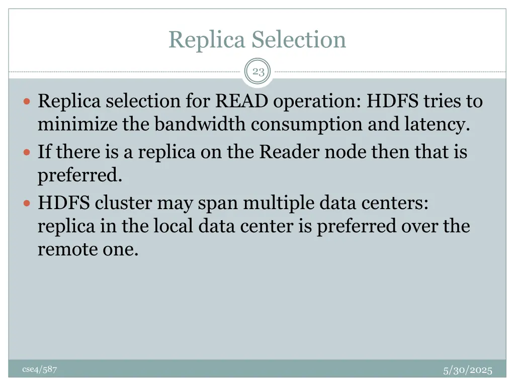 replica selection