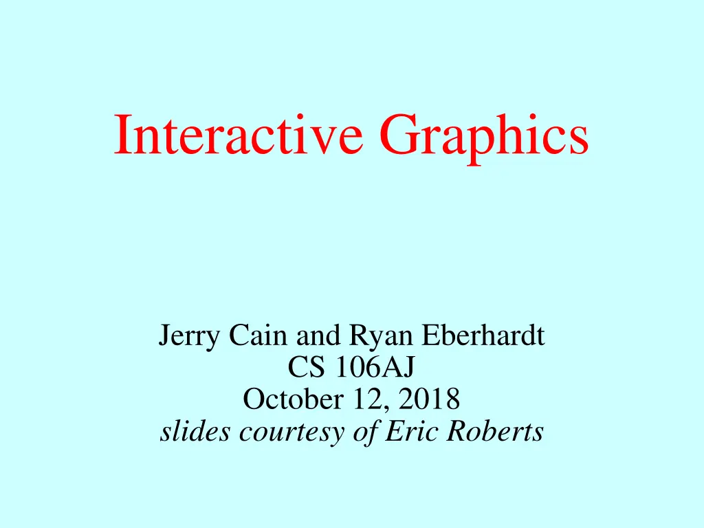 interactive graphics