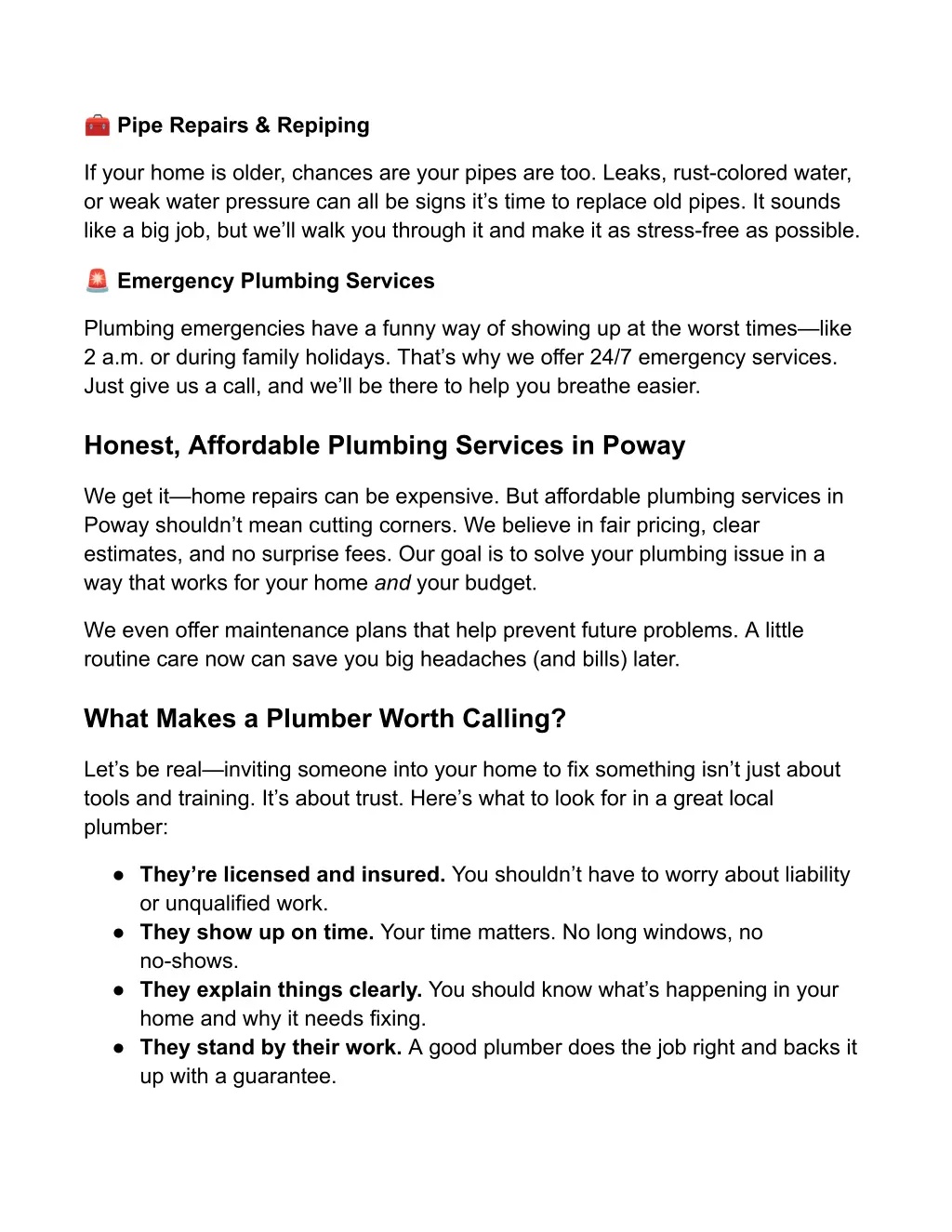 pipe repairs repiping
