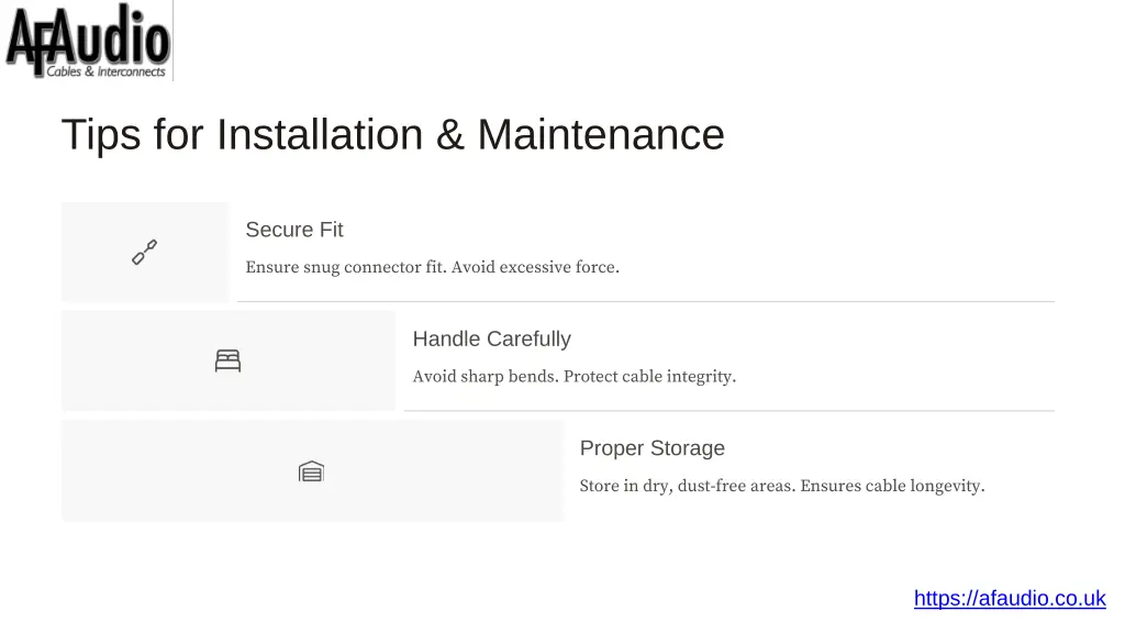 tips for installation maintenance