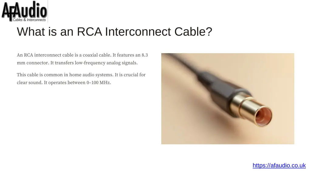 what is an rca interconnect cable