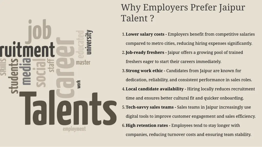why employers prefer jaipur talent