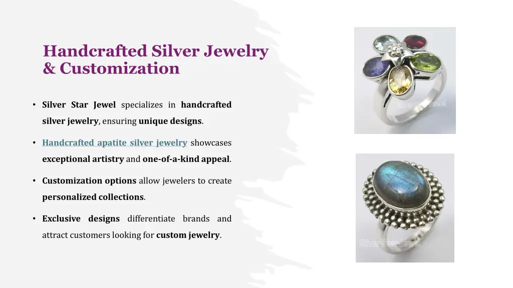 handcrafted silver jewelry customization