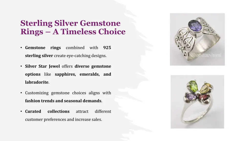 sterling silver gemstone rings a timeless choice
