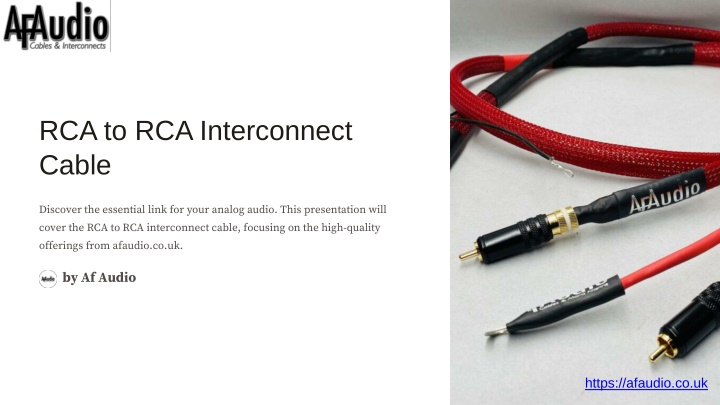 rca to rca interconnect cable