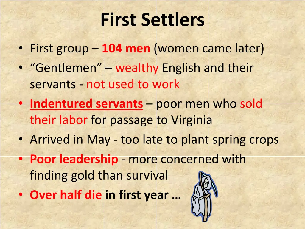 first settlers