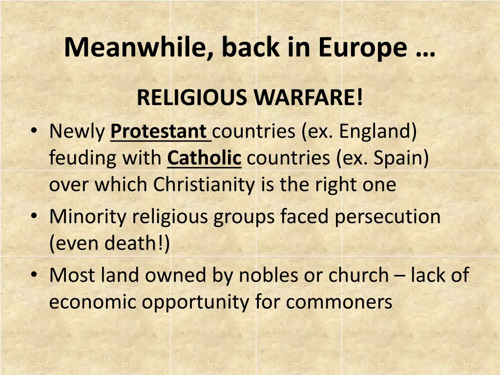 meanwhile back in europe