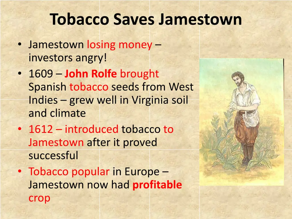 tobacco saves jamestown