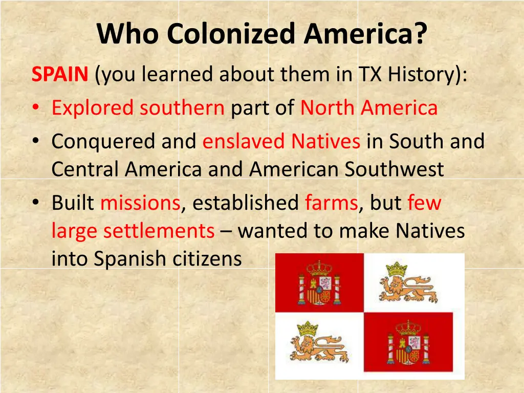 who colonized america